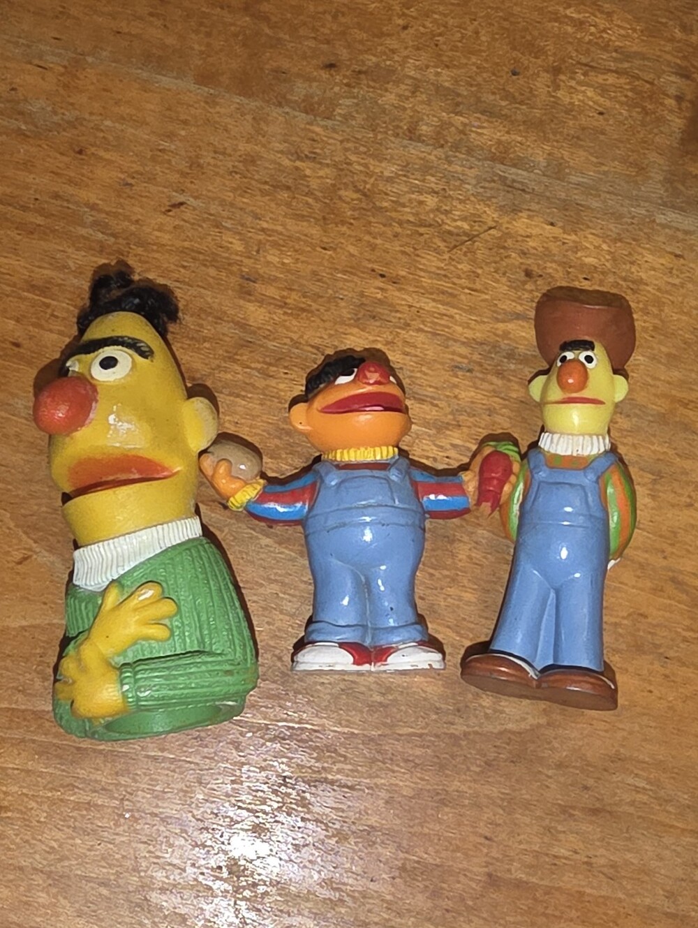 Bert & Ernie L PVC Figure Sesame Street By Applause 90s + Finger Puppet Lot